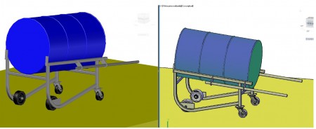 Esquema soporte tambores